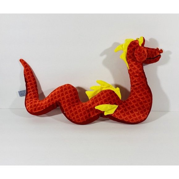 BJ Toy Company Red Sea Serpent Dragon 17” Plush Stuffed Toy Mythical Reptile - Picture 2 of 11